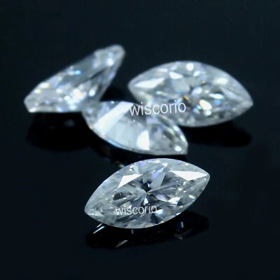 4 piezas Natural Color D VVS1 Marquesa 3,5x7 mm Excelente Diamante Blanco Certificado Foto 1 de 4