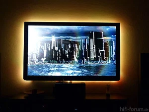 TV LED-LICHT HINTERGRUNDBELEUCHTUNG  2x 50cm Streifen 60 LEDs Monitor Fernseher - Picture 1 of 8