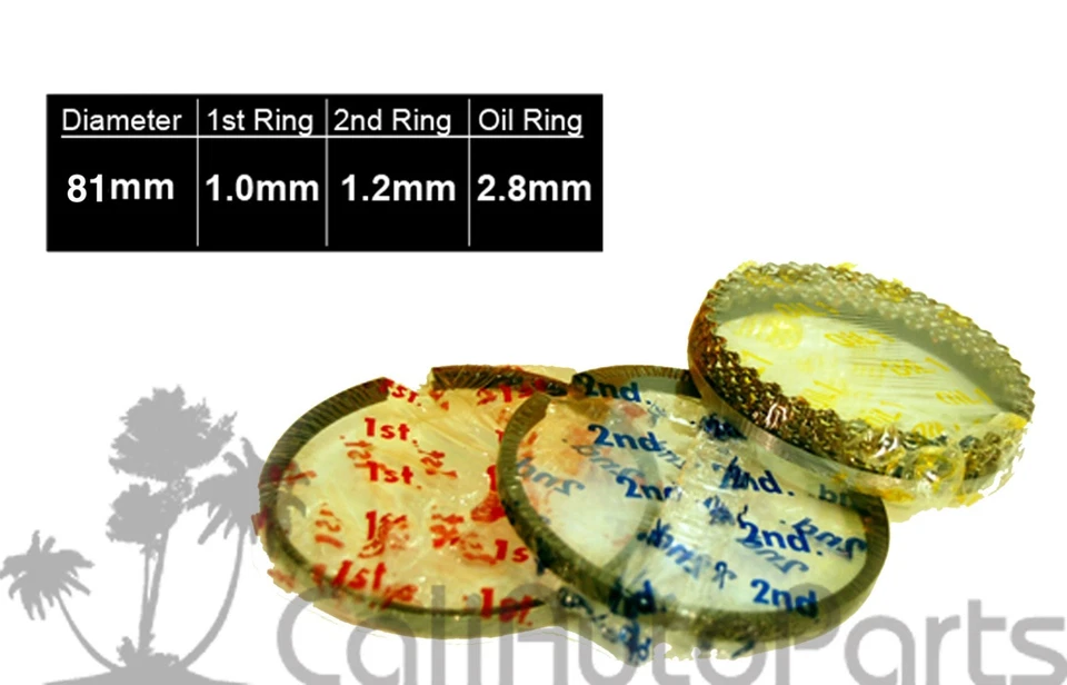 94-00 HONDA CIVIC Si Del Sol 1.6L VTec DOHC B16A2 B16A3 PISTON RINGS (1 SET) - Image 1 of 1