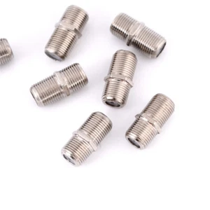 10x Conector F Adaptador de acoplador de enchufe HD TV Coaxial Cable LI - Imagen 1 de 7