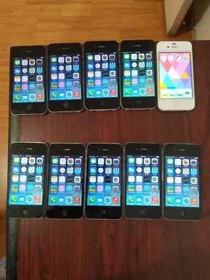 Lot of 10 Apple iPhone 4 A1332 8GB (3pcs)/16GB(4pcs) 32GB(3pcs) Black/White - Image 1 of 4