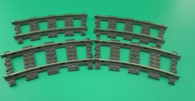 LEGO TRAIN TRACK 2867 4 PIEZAS 9V GRIS 4560/4559/4512/4564/4511 lote de trabajo paquete n Foto 1 de 4
