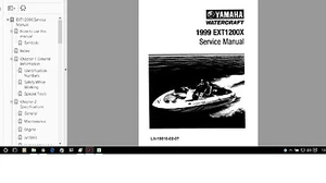 Yamaha Jet Boat service manual Exciter 1999 EXT1200X Service Manual Library - Bild 1 von 3