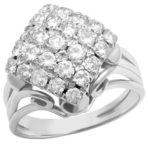 Wunderschöner echter Diamant 1,01ctw. E/VVS Pave Platin Ring Top Zustand - Bild 1 von 2