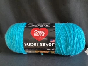 Red Heart Super Saver Medium Acrylic Yarn 7 oz. 364 Yds “Turqua” #0512 - Picture 1 of 2