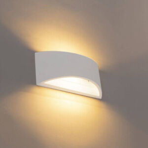 Applique Moderno Lampada da parete Bianco Ceramico Deckey HR1102 Luce Calda