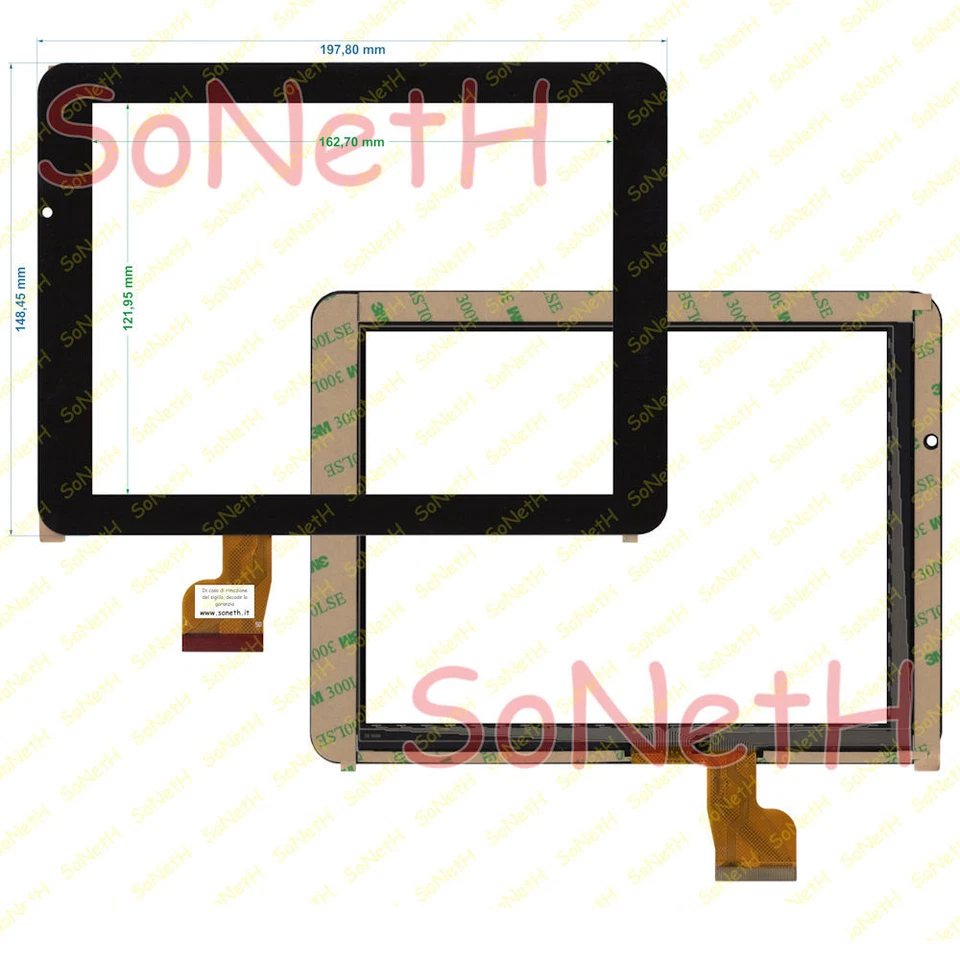 Vetro Touch screen 8,0" Archos 80 Xenon 3G Nero - Immagine 1 di 1