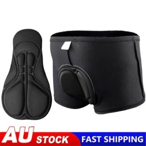 Unisex Cycling Shorts Breathable Gel Bicycle Sports Underwear (Black XL) - Picture 1 of 12