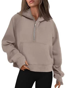 Fall Outfits Womens Hoodies Winter Fashion Half Zip Sweatshirts Fleece Jacket... - Picture 1 of 6