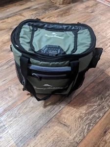 TOMMY BAHAMA 24 Can Bucket Tote Zip Cooler Bag Deep Freeze Insulation Sage Used - Picture 1 of 10