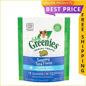 Greenies Feline Dental Treats 130 GM PACK For Cats Tuna Flavor - Picture 1 of 2