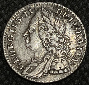 1757 GROSSBRITANNIEN 6 PENCE GEORGE II SILBER #1108 - Bild 1 von 8
