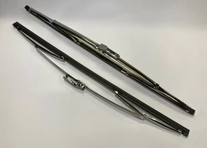 Chrysler VE VF VG Windscreen Wiper Blades (1 Pair) Hand Polished S/Steel - Picture 1 of 2
