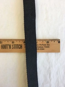 Schwarz Poly Gurtband Riemen Handtasche Griff 1" x 4 1/2 yd - Bild 1 von 1
