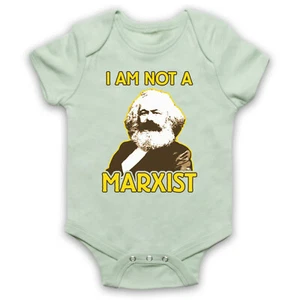 I AM NOT A MARXIST UNOFFICIAL KARL MARX PHILOSOPHER BABY GROW BABYGROW GIFT - Picture 1 of 10