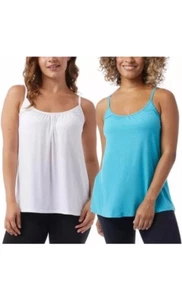 32 Degrees Cool Womens 2-Pack Lightweight Top Cami, HT.Teal/White, XL B59 - Picture 1 of 5