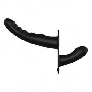 Dildo indossabile doppio fallo in silicone piccolo pene vaginale anale strap on - Foto 1 di 7