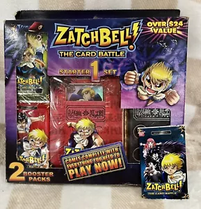 Zatch Bell The Card Battle 1 Starter Set Libro degli Incantesimi 3 buste di potenziamento sigillate - Foto 1 di 3
