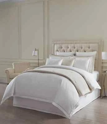 $329 Luxury Hotel  RITZ Queen Full Duvet Cover Mini Set, Silver - Image 1 of 4