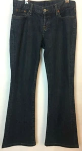 Mens Lucky Brand Dark Blue Long Inseam Jean Size 6/28 Dunagree Made USA Flared - Picture 1 of 11