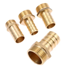 Bronze Male Thread to Hose Barb Coupler Air Fitting Connectors 3/4"1/2"/1" NPT - Picture 1 of 10