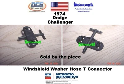 Dodge Challenger 1974 limpiaparabrisas líquido manguera correcta conector T 2983077 MoPar Foto 1 de 2