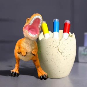 Dinosaur Egg Resin Pen Holder Organizer Pencil Pot Container Decoration Model - Picture 1 of 15