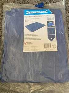 Heavy Duty Tarpaulin Waterproof Cover Tarp Ground Camping Sheet 3X3.6M - Picture 1 of 2