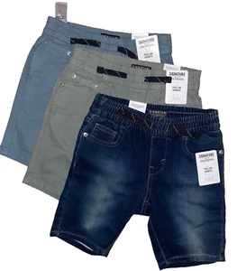 Signature Gold Levi Strauss & Co Boys Pull On Shorts LOT 3 Elastic Waist SZ S - Picture 1 of 7