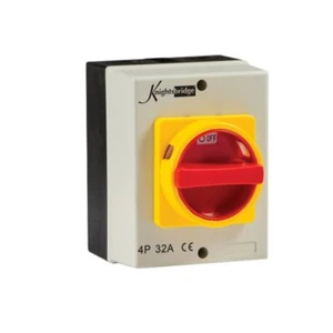 KnightsBridge IN0026 - 32A 4-mastig 230V-415V IP65 Industrie drehbar isolierend - Bild 1 von 2