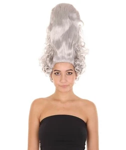 Colonial Lady Beehive Wig ,Grey Historical Wigs ,Rococo Royalty ,HW-3355A - Picture 1 of 9