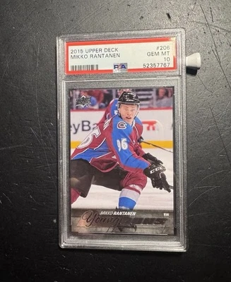 2015-16 Upper Deck Series 1 - Young Guns #206 Mikko Rantanen PSA 10 GEM MINT - Image 1 of 2