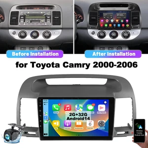 Upgraded 9In For 2001-2006 Toyota Camry Android14 Head Unit Car Stereo Radio+Cam - Foto 1 di 13