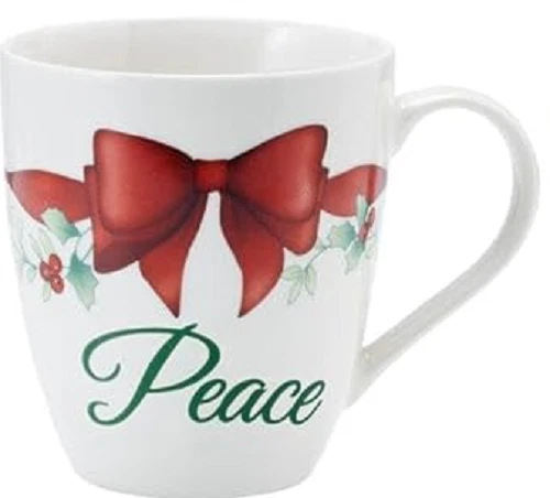 Tazas Winterberry Red Ribbon Sentiment ''Feliz'' 20 oz. NUEVO Foto 1 de 1