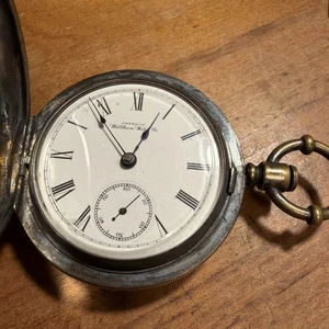 Antique Vintage American Waltham Watch Pocket Watch Sterling Silver Case - Picture 1 of 13