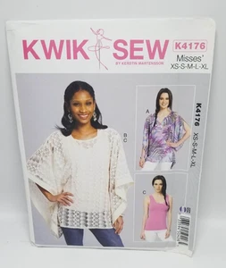 UNCUT! Misses' Ponchos & Top Sewing Pattern by Kwik Sew, K4176, Sizes XS-XL - Picture 1 of 2