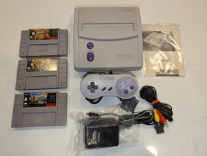Super Nintendo Junior Console SNS-101 With Donkey Kong Country 1, 2 & 3! -Tested - Picture 1 of 6