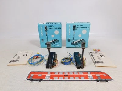 Märklin H0 AC 2X 7241 Light Main Signal Light Signal Very Good Box #ED935-0.5 - Image 1 of 4
