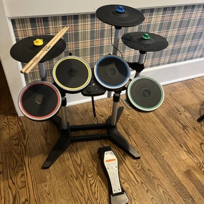 Juego de batería Rock Band Harmonix PSDMS2 con pedal de platillos y dongle PDMSELEA2B PS3 Foto 1 de 4