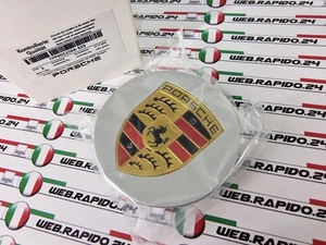 4 X NABENDECKEL 60MM SILBER POCHE 911 996 997 991 992 718 CAYENNE TURBO  - Bild 1 von 2