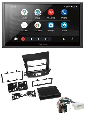 Pioneer USB 2DIN DAB MP3 Bluetooth Autoradio für Citroen C-Crosser Mitsubishi Ou - Bild 1 von 4