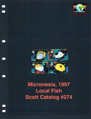 $8.00 Scott Value - 1997 MICRONESIA Fish South Pacific Marine Life MNH NH UMM - Image 1 of 4