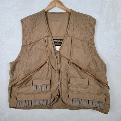 Gamehide 300 Mens One Size Tan Canvas Shooting Hunting Vest  - Image 1 of 4