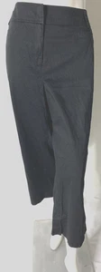Kasper Woman Size 22W Black High Rise Capri Pants Cotton Stretch Flat Front - Picture 1 of 7