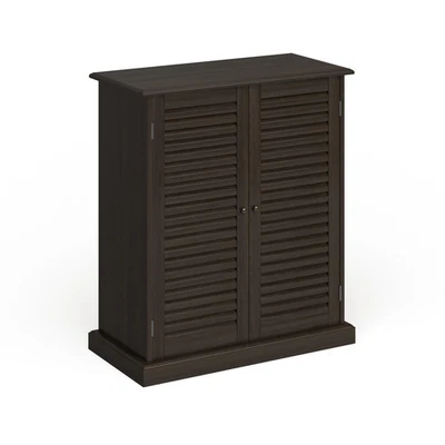 Armário de sapatos Gaillardia madeira marrom transitória 5 prateleiras sem gavetas - Imagem 1 de 4