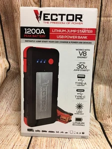 NEW Vector SS6LV 1200A Lithium Jump Starter & USB Power Bank SHIPS - Bild 1 von 6