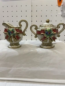 Fitz & Floyd Clásico Navidad Ciervo Azúcar y Crema Set De Colección 89.00 - Imagen 1 de 8