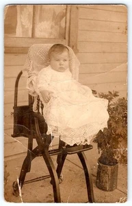 FOTÓGRAFO STANKOWSKI RPPC 1910 STEVENS POINT WISCONSIN BEBÉ POSTAL*PLIEGUES* - Imagen 1 de 2