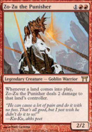 Light Play, English MTG Regular Zo-Zu the Punisher Champions of Kamigawa Magic t - Image 1 of 1