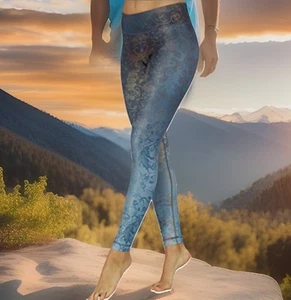 Leggings Niyama Sol Buddah lunghezza caviglia usati in ottime condizioni taglia MEDIA yoga pilates foil shine - Foto 1 di 12
